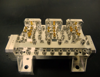 For mass saving without compromising performance -  the 30GHz  dielectric multiplexer (Image credit: ESA) 