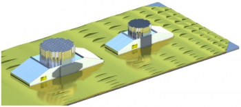 Rendered view of the developed phased array antenna products. Copyright MDA