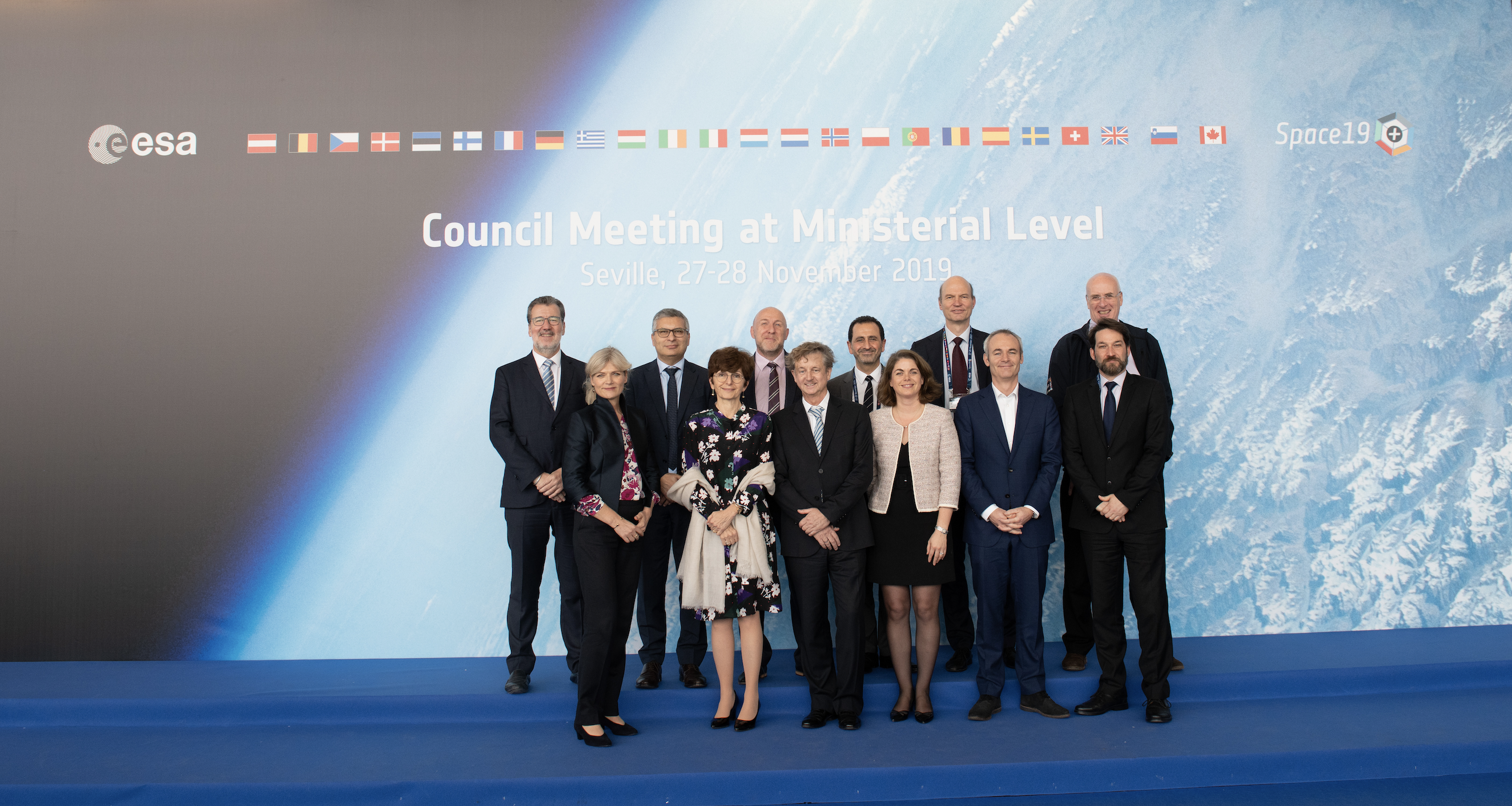 ESA's Telecom and Integrated Applications Management Team at Space19+ (Image credit: ESA)