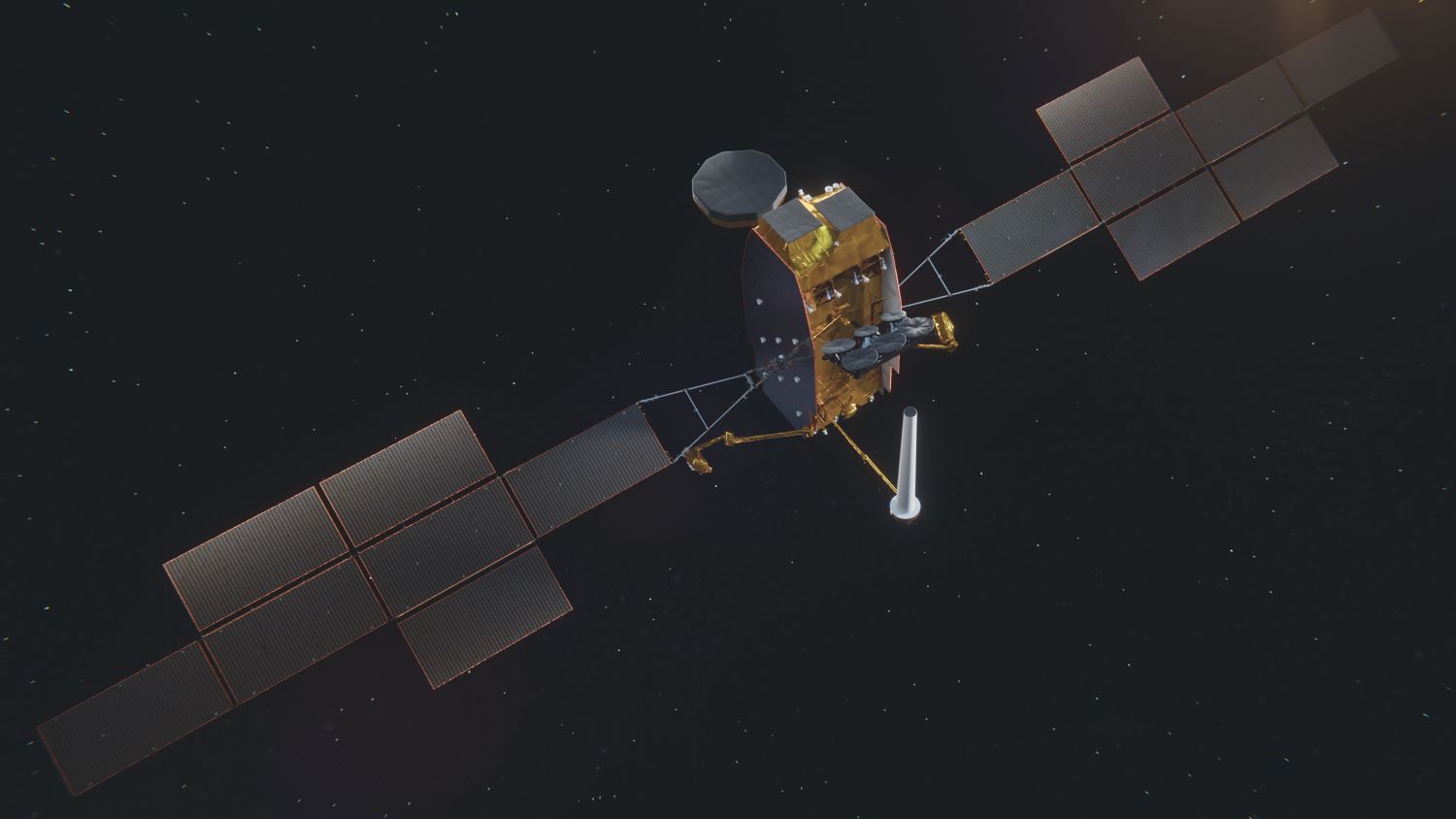 Artist's impression of Airbus Eurostar Neo, the satellite which will carry antennas and developed by the Pacis 3 project. Image credit: ESA