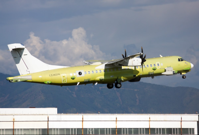ATR-P 72A MPA aircraft equipped with the Space Engineering Janus Aero antenna system